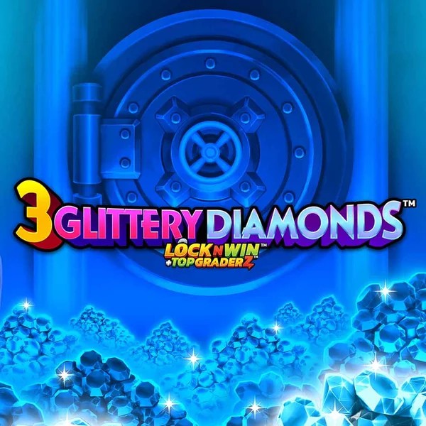 Logo of 3 Glittery Diamonds from PearFiction Studios at MoeMoe Casino