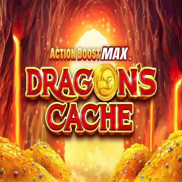 Action Boost Max Dragon's Cache game by SpinPlay Games – logo hosted on MoeMoe Casino
