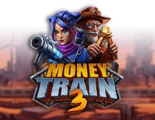 Slots logo of Money Train 3 from Relax Gaming at MoeMoe Casino