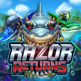 Razor Returns slot logo by Push Gaming at MoeMoe CasinoRazor Returns
