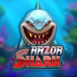 Logo of Razor Shark from Push Gaming at MoeMoe Casino