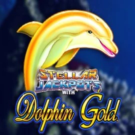 Dolphin Gold with Stellar Jackpots logo by Lightning Box Game at MoeMoe CasinoDolphin Gold with Stellar Jackpots