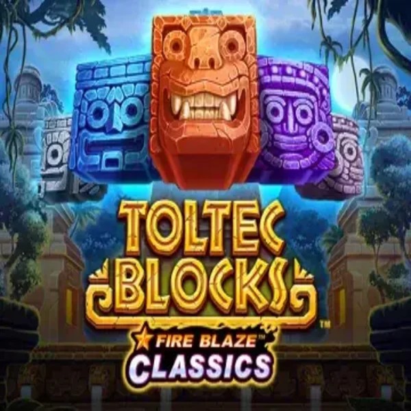 Logo of Fire Blaze: Toltec Blocks from Rarestone Gaming at MoeMoe Casino